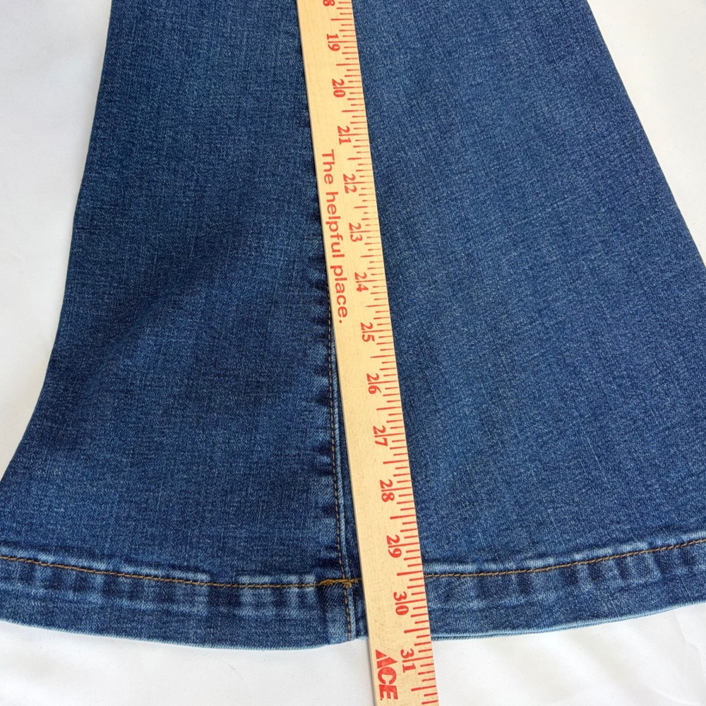 Wrangler Retro Trumpet Flare Jeans 29x32 High Rise Bell Bottom Blue Denim Pants - Picture 11 of 13